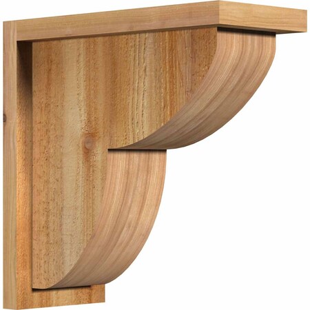 Ekena Millwork Crestline Rough Sawn Corbel w/Backplate, Western Red Cedar, 6"W x 14"D x 14"H COR06X14X14CRE01RWR